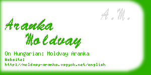 aranka moldvay business card